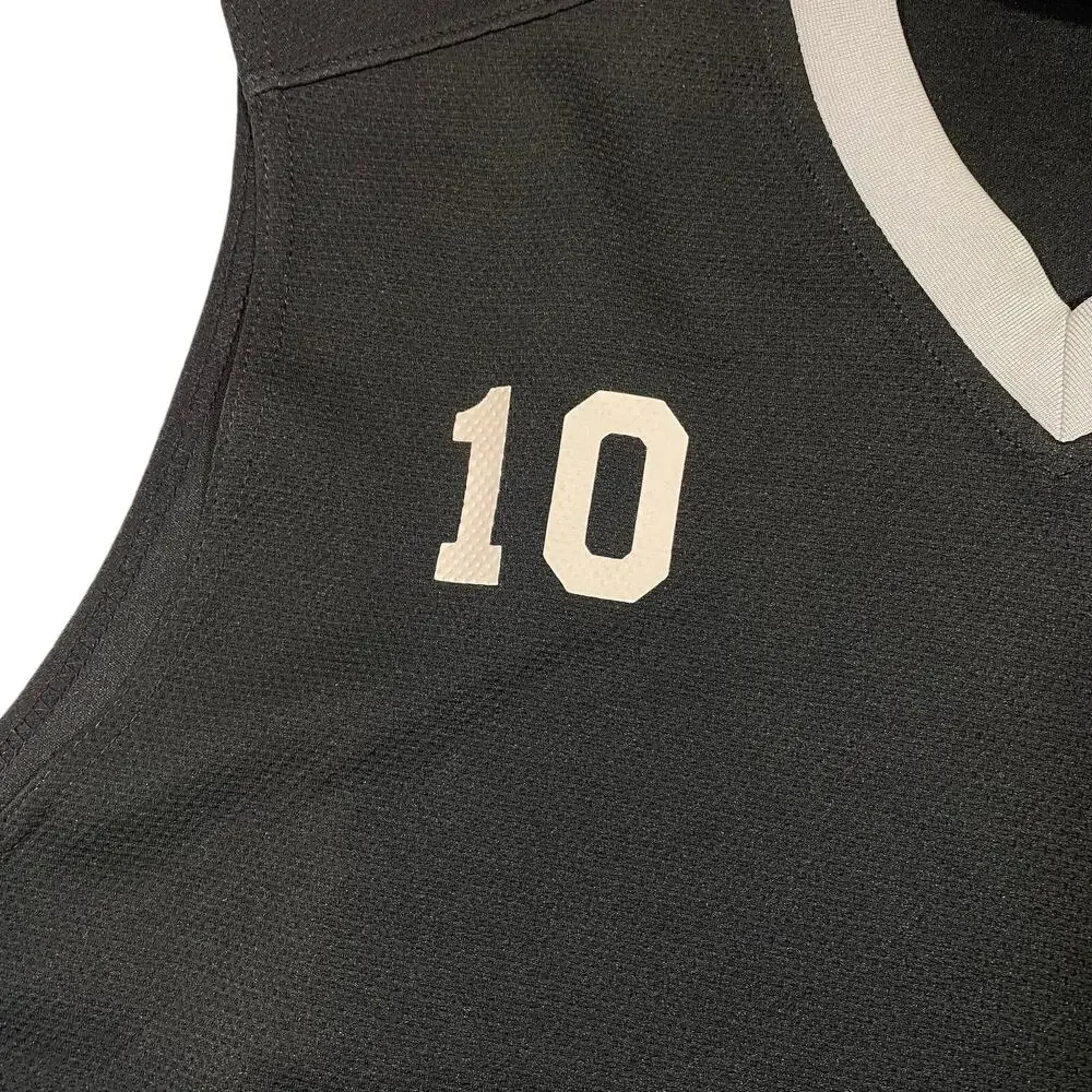 Vintage Black Nike Team Sports Basketball Jersey Embroidered #10 Large